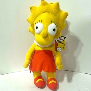 Nanco Lisa Simpson 2005 Plush Stuffed 13” Doll. Pre-Owned